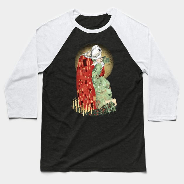 The Bloody Kiss Baseball T-Shirt by saqman